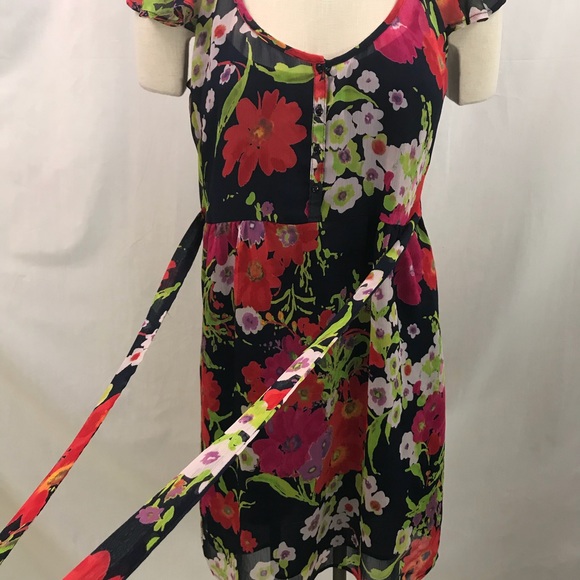 Old Navy Sheer Floral Dress Medium EUC - Picture 6 of 11